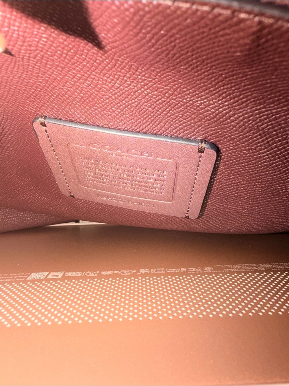 Coach Mollie Tote Bag in Black/ True Red 1671 - Picture 11 of 11